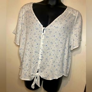 Women's ULTRA FLIRT Front Ties Blouse XL
